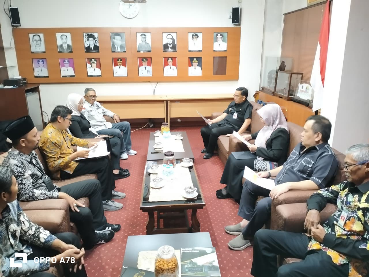 Bawaslu Provinsi Jatim dan Kota Probolinggo duduk bersama Wali Kota Probolinggo di Kantor Wali Kota Probolinggo, Kamis (21/8)