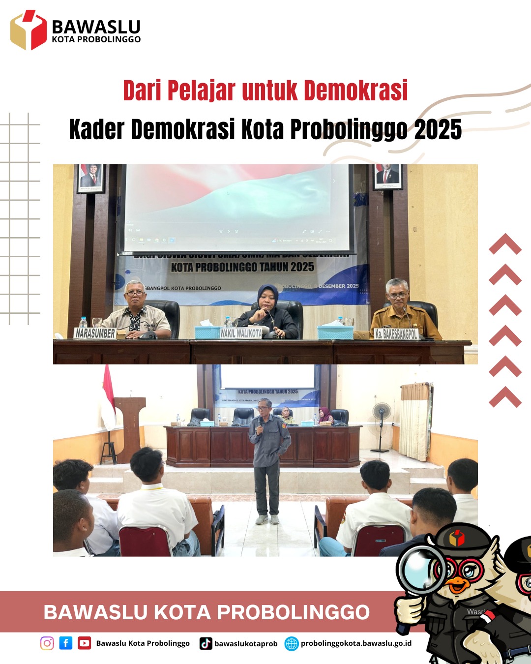Pembentukan Kader Demokrasi 2025 di Kota Probolinggo, Senin (8/12)