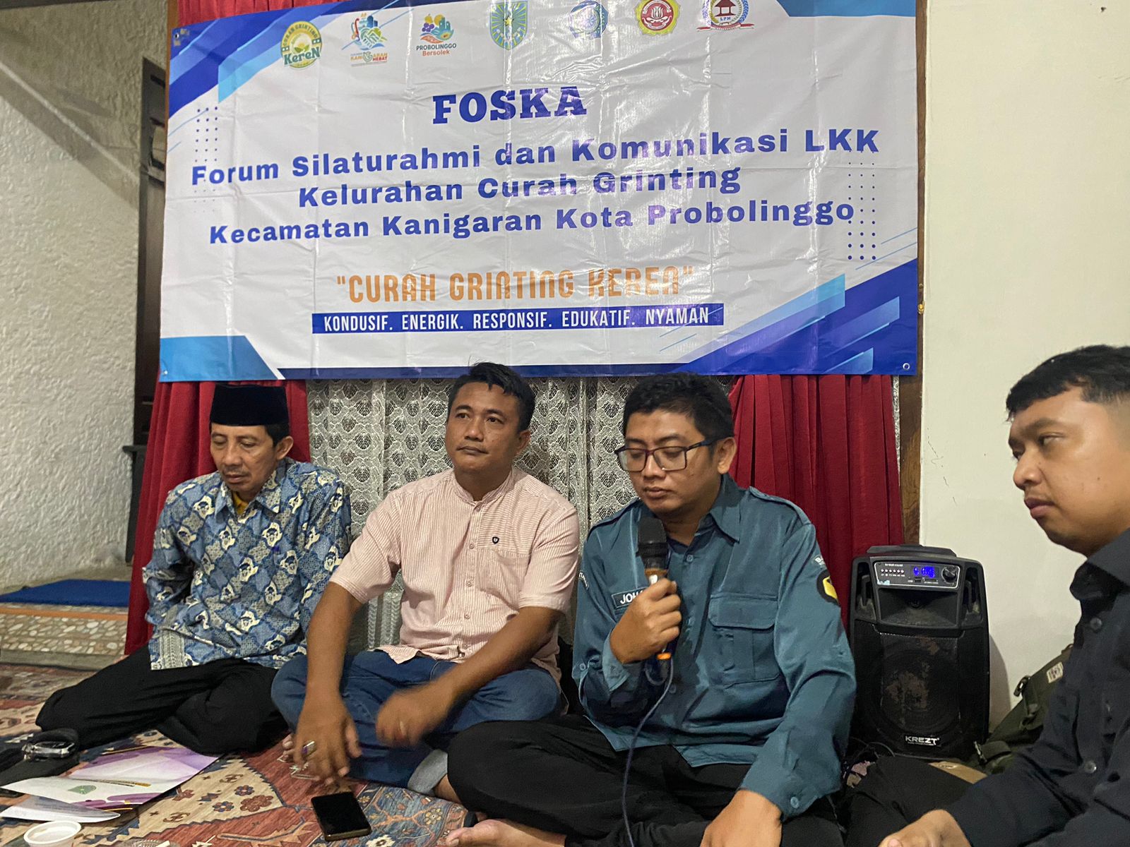 Johan Dwi Angga Hadir dalam FOSKA Kelurahan Curahgrinting, Senin malam (30/3/2026)
