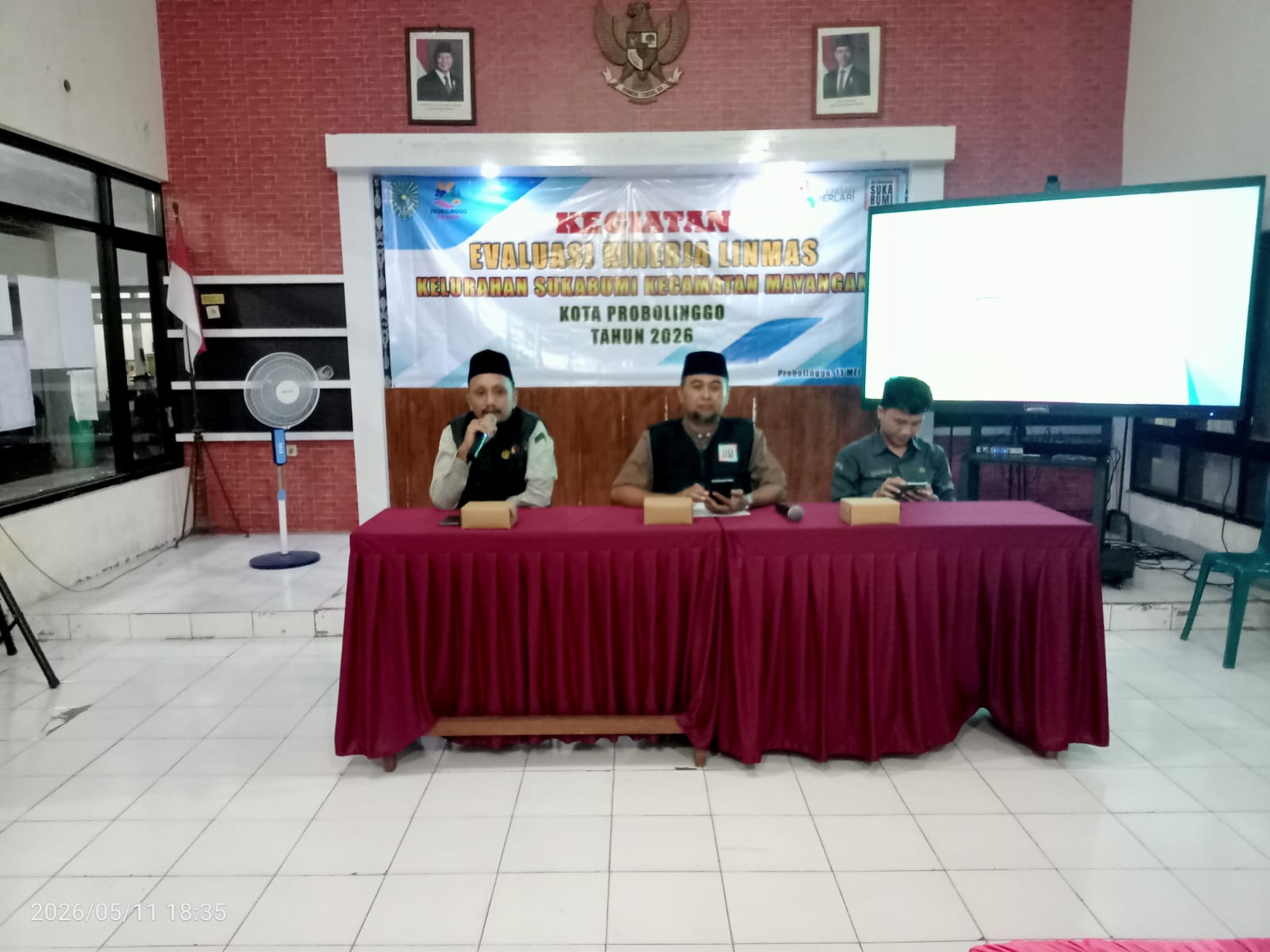 Ade Nurwahyudi sasar Linmas di Kelurahan Sukabumi untuk Kawal Demokrasi di Pemilu 2029, pada Senin (11/5/2026) di Aula Kelurahan Sukabumi