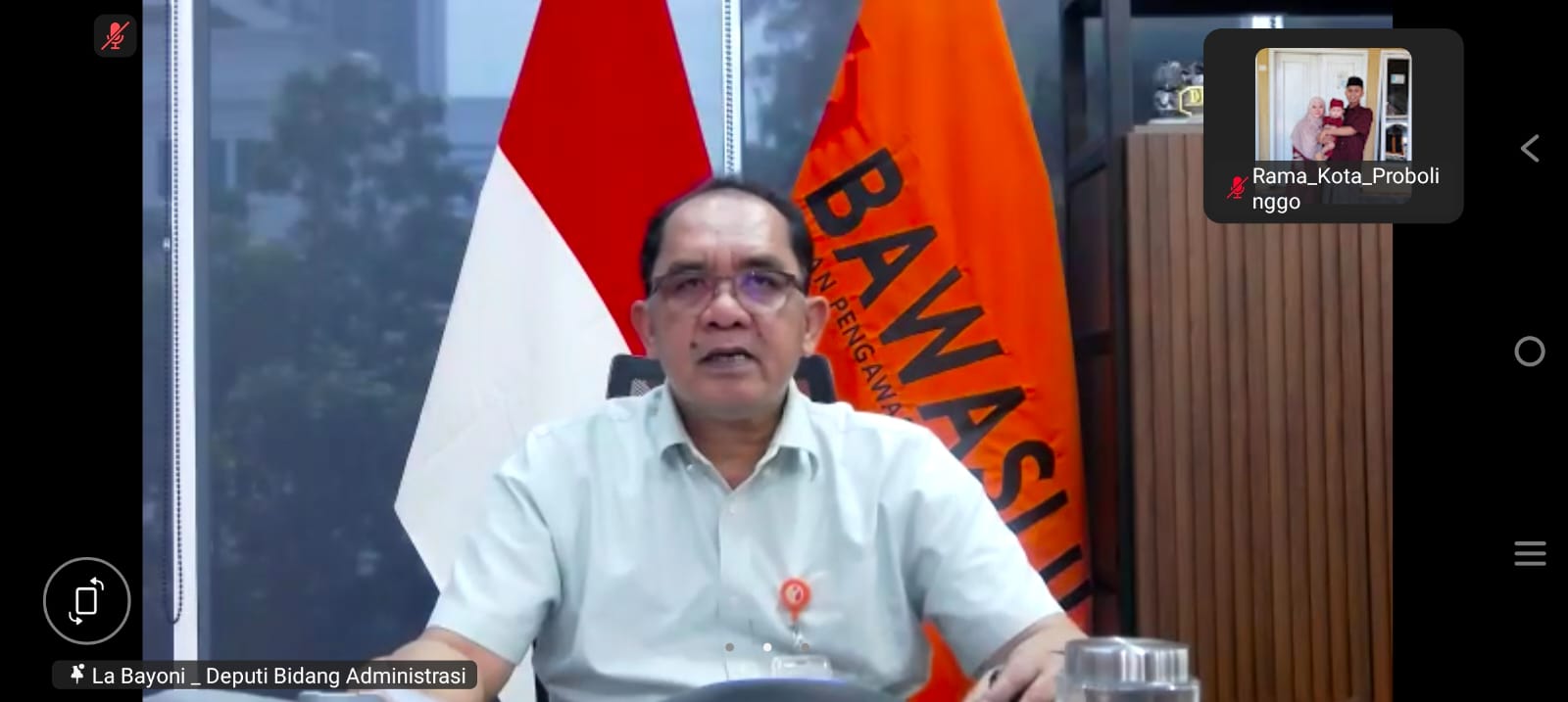 Bawaslu Kota Probolinggo ikuti “Sosialisasi dan Simulasi Cara Pemutakhiran Data Sarana Prasarana” yang diselenggarakan oleh Bawaslu RI secara daring melalui platform Zoom pada Jumat, (21/8/2026)