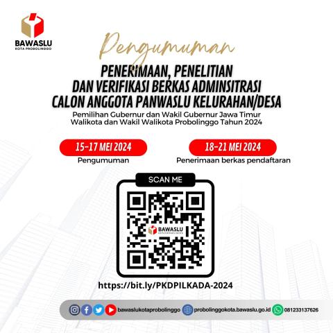 Pengumuman Pendaftaran PKD Pemilihan 2024