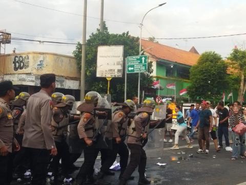 Adegan Kerusuhan saat Simulasi