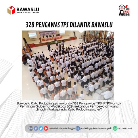 Prosesi Pelantikan PTPS Pemilihan 2024