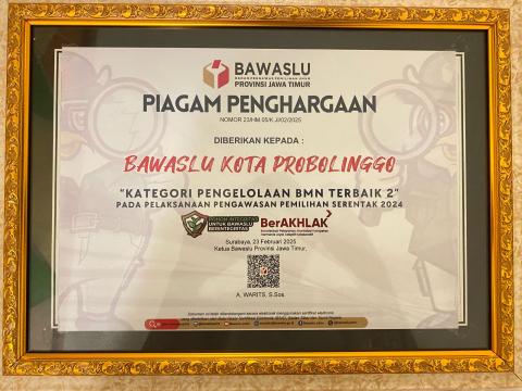 Piagam Penghargaan BMN Terbaik 2