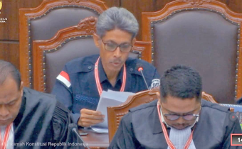 Pemohon Saparudin dari PPI menjelaskan gugatan atau permohonannya
