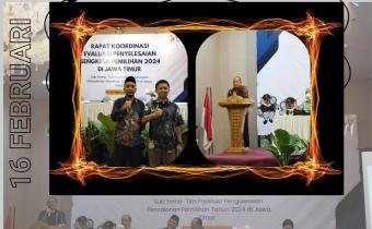 Totok Hariyono Anggota Bawaslu RI saat membuka acara Rakor Evaluasi Penyelesaian Sengketa di Jatim pada 14 Februari 2025 di Kabupaten Malang