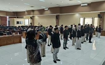 Prosesi Pelantikan Akbar Pengurus Komisariat Himpunan Mahasiswa Islam (HMI) Cabang Probolinggo, bertempat di Kantor Bupati Probolinggo pada Sabtu, (13/9)