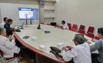 Suasana saat kegiatan Forum Demokrasi secara daring melalui aplikasi Zoom pada hari Rabu, (13/5/2026) di Kantor Bakesbangpol Kota Probolinggo