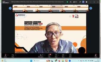 Putut Gunawarman Fitrianta saat ikuti DHS seri#9 melalui zoom meeting pada Selasa (21/7/2026)