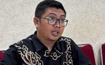 Johan Dwi Angga saat Paparkan Evaluasi Program Kader Demokrasi selama 2026,di Aula Bakesbangpol pada Kamis (8/10/2026)